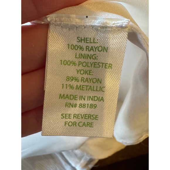 Lilly Pulitzer Dress Women Small White Gold Crochet Rachelle Mini Preppy Coastal - Picture 10 of 11